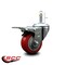 Service Caster 3'' Red Polyurethane Wheel Swivel 7/16'' Stem Caster with Total Lock Brake SCC-GRTTL20S314-PPUB-RED-716138 - alternate 2